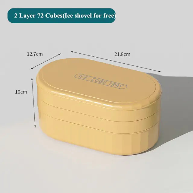 Ice Cube Tray with Lid and Bin - Keep Your Ice Fresh and Accessible