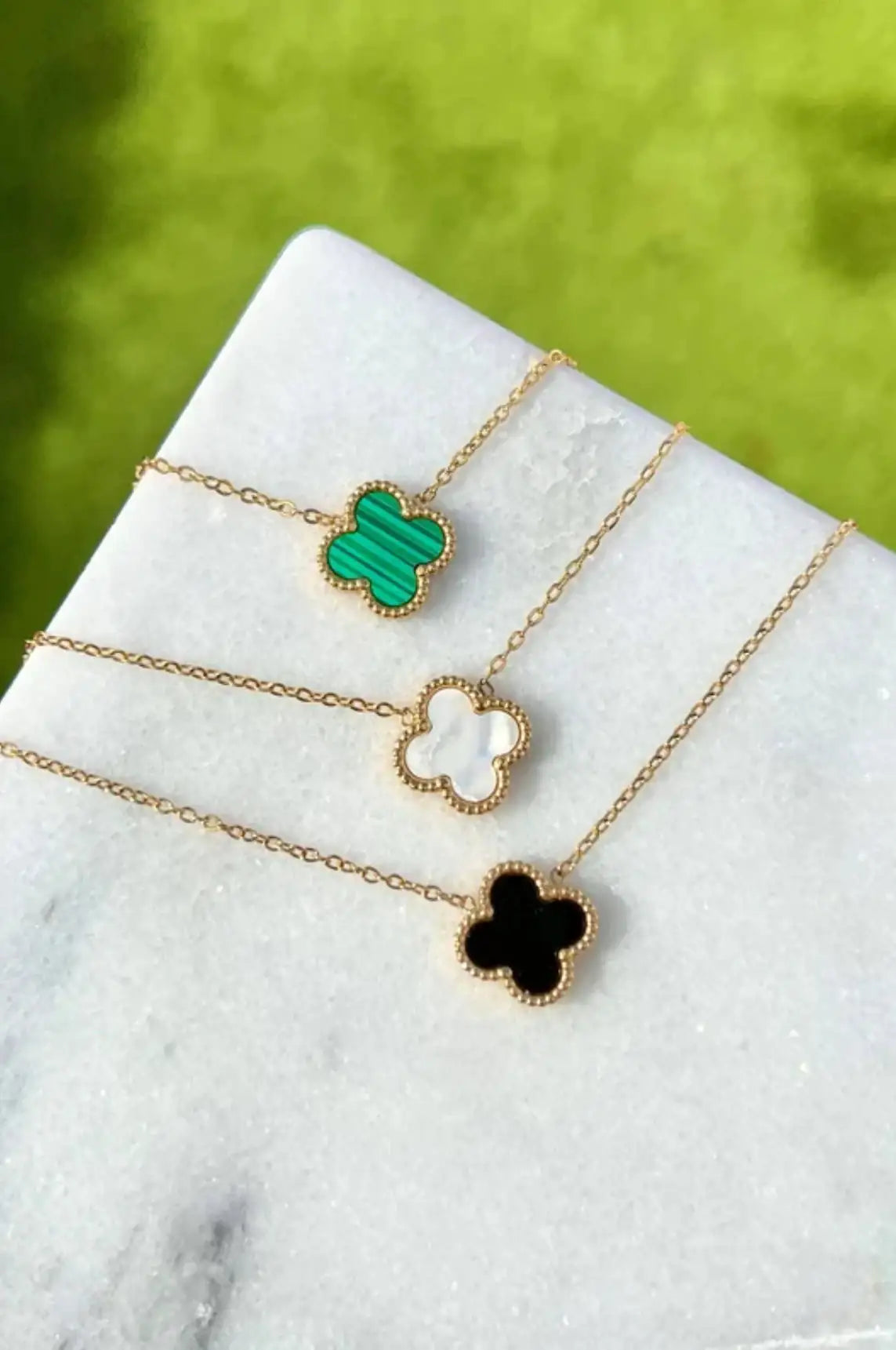 Clover Necklace - Adjustable Chain, Refined Beauty