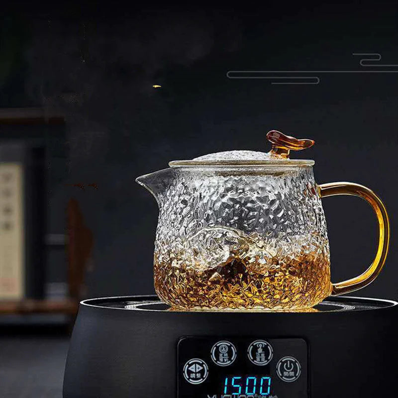 Electric Ceramic Tea Set with Glass Kettle