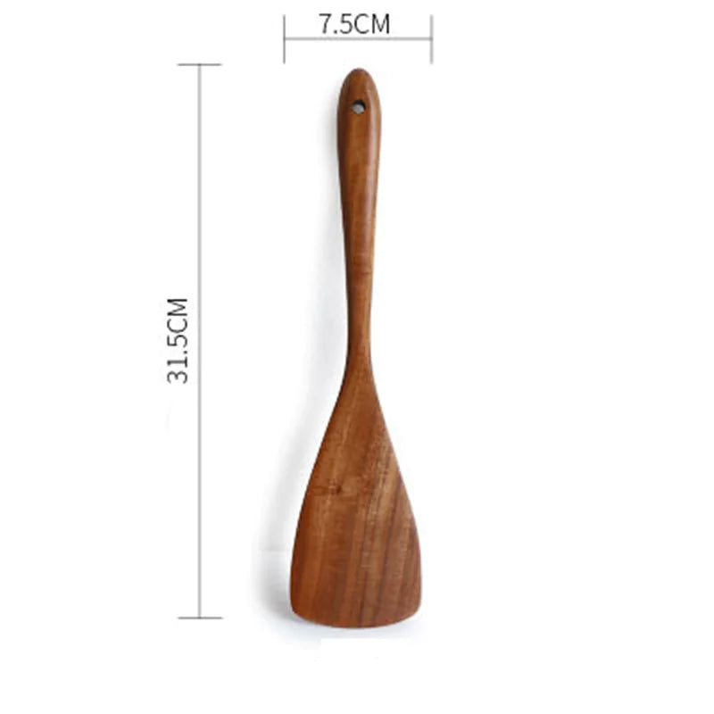 Essential Non-Stick Cookware & Teak Wooden Spoon Set