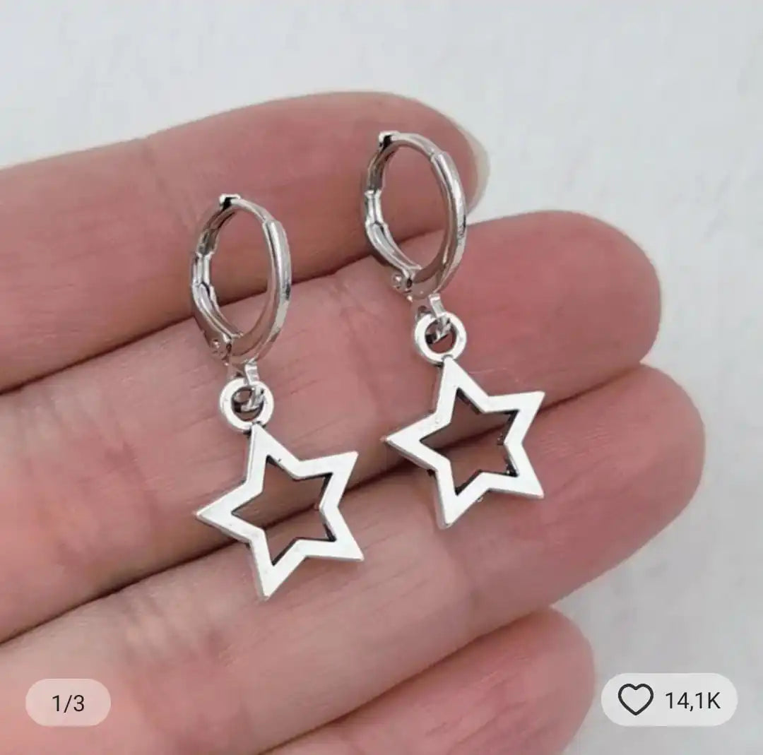 Star Dangle Earrings - Captivating Cosmic Charm