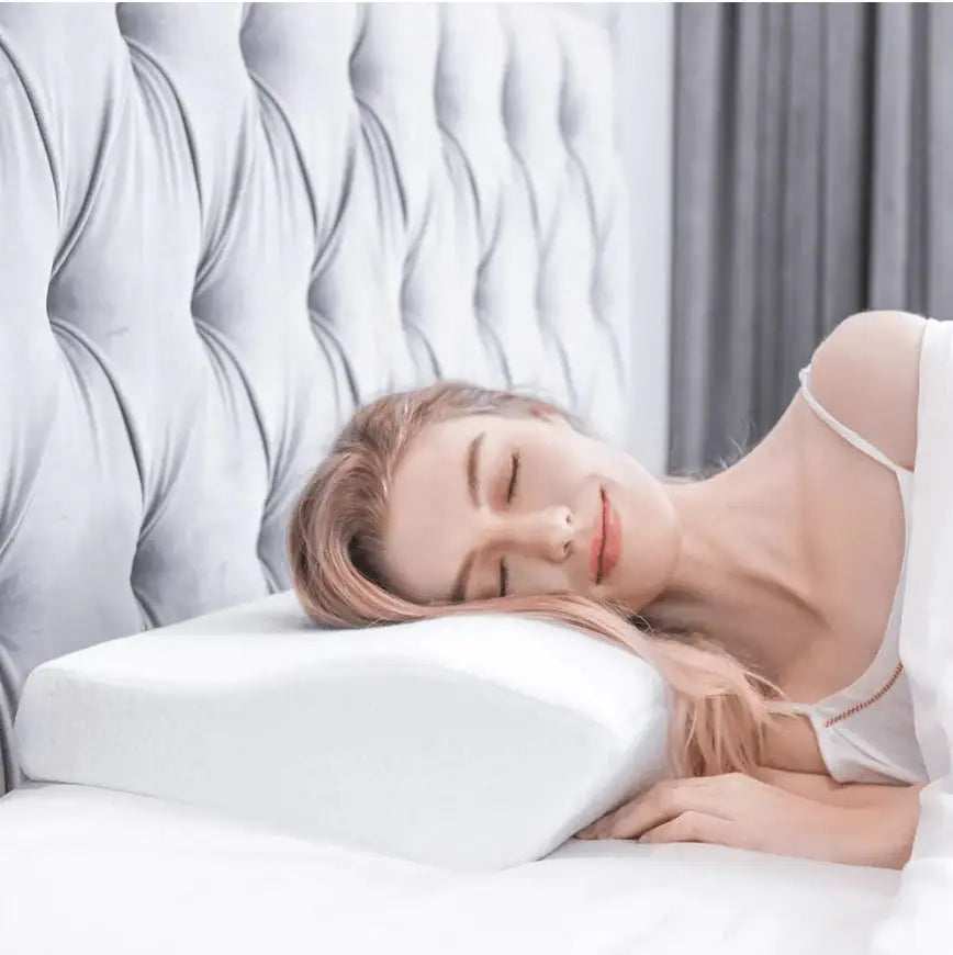 Orthopedic Memory Foam Contoured Pillow for Neck and Shoulder Pain Relief - Enhances Sleep and Spinal Alignment - 50 x 30 x 10 cm