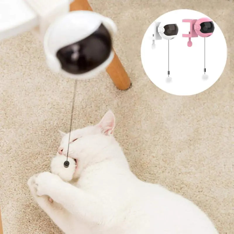 Automatic Lifting Motion Cat Toy - Interactive Puzzle with Detachable Plush Ball