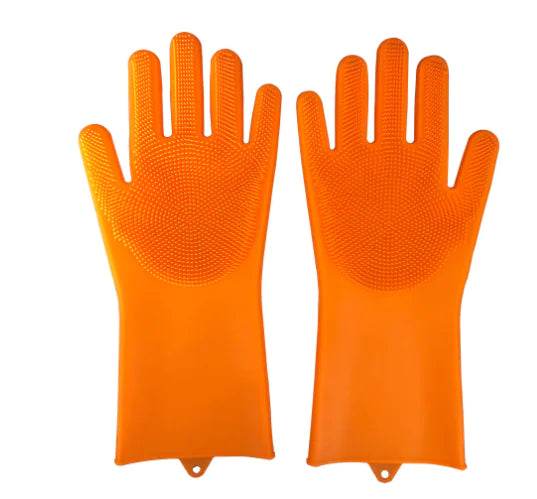 Silicone Dishwashing Scrubber Gloves - High-Quality, Food-Grade, Odor-Resistant