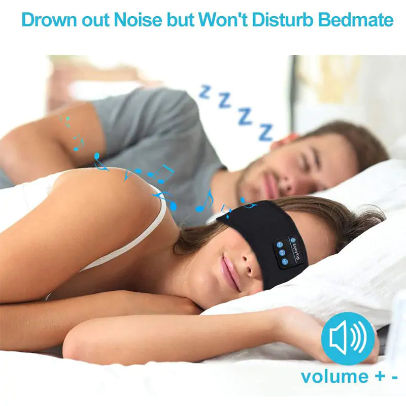 Bluetooth Headphones Soft Elastic Eye Mask - 10 Hours of Immersive Sound