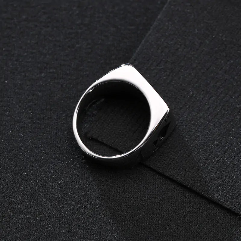 Ace of Spades Stainless Steel Signet Ring - Durable and Stylish