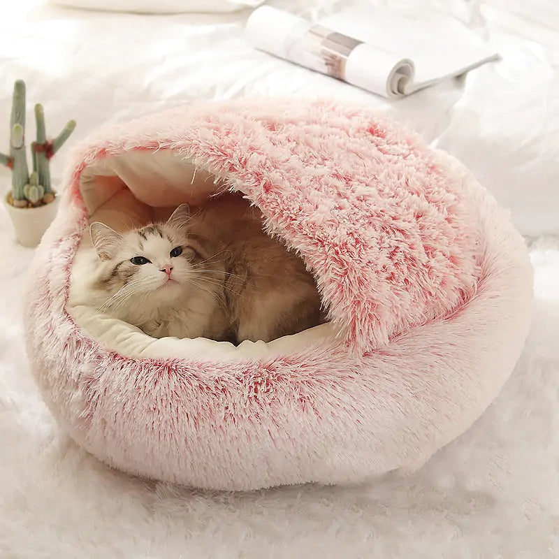 2-in-1 Pet Bed with Cozy Faux-Fur Outer - Available in Multiple Sizes