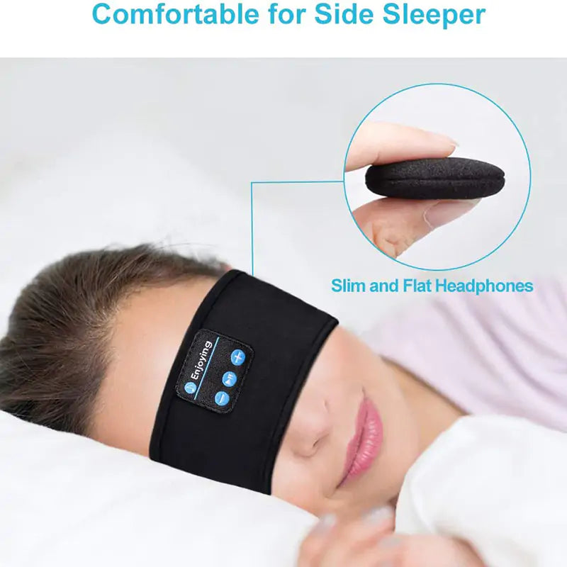 Bluetooth Headphones Soft Elastic Eye Mask - 10 Hours of Immersive Sound