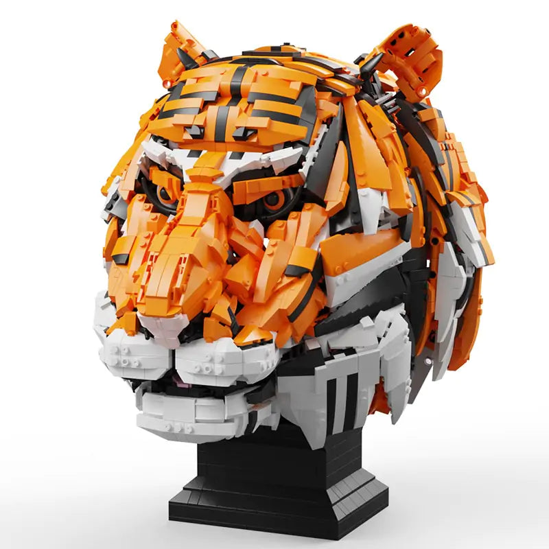 3000-Piece Tiger Head Building Blocks Set for Creative Play