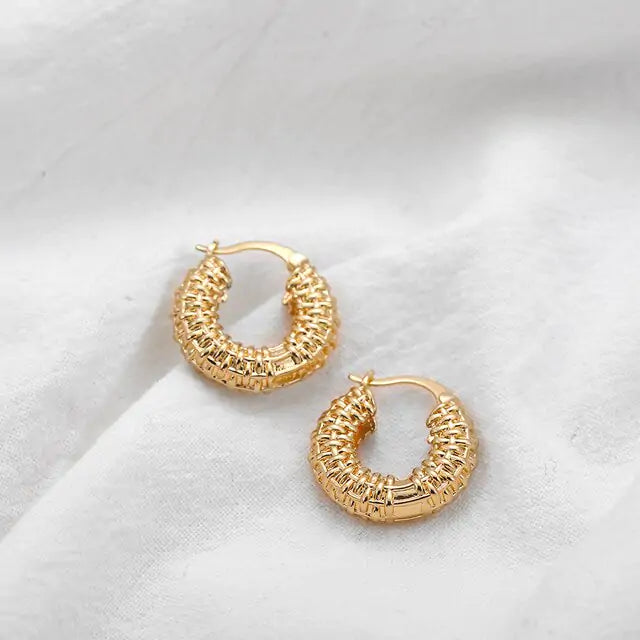 Geometric Hoop Earrings - Modern Design, Lightweight Comfort