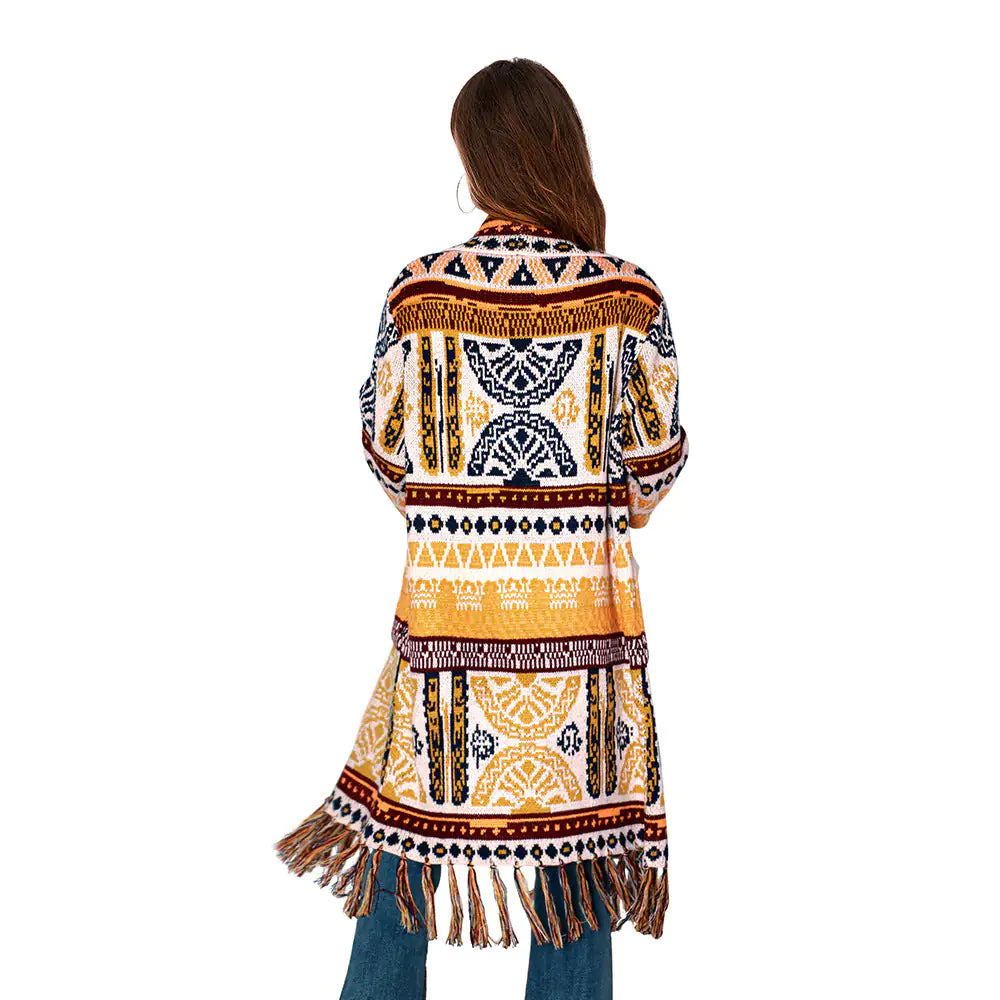 Ethnic Fringe Cardigan