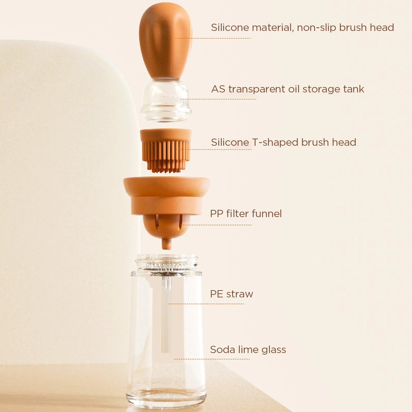 Silicone Oil Measuring Dropper with Scale and Brush - Easy to Use & Clean