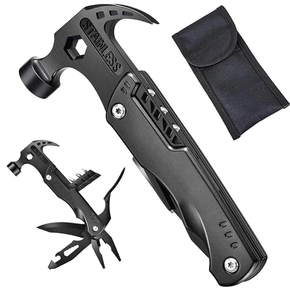 14-in-1 Stainless Steel Multi Tool - Hammer, Screwdriver, Saw, Can Opener & More