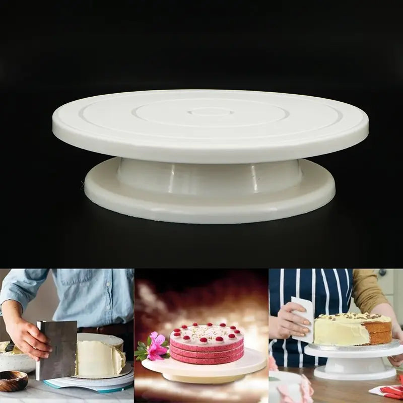 Cake Turntable Stand - 360° Rotation, Sturdy Base for Precise Cake Decorating