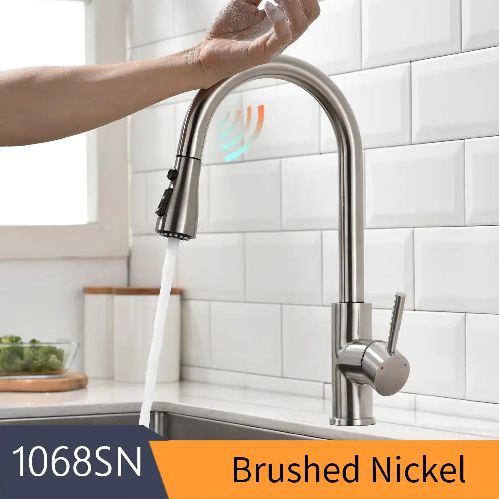 Kitchen Smart Touch Faucet - 3-Function Sprayer, 360° Rotatable Spout, Rust-Proof Stainless Steel