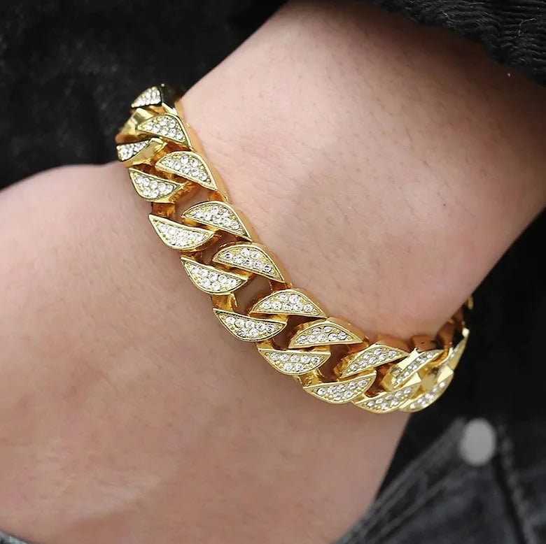 Cuban Chain Bracelet for Men - Stylish Geometric Link Chain Design