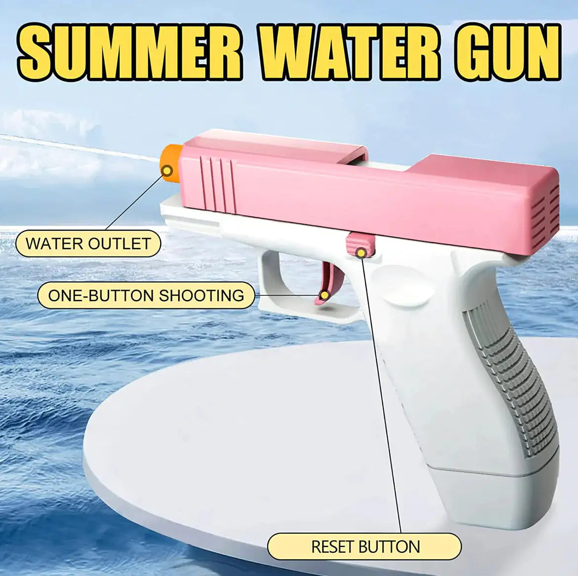 Mega Soaker Mini Glock - Compact and Powerful Water Blaster (Up to 20ft Range)