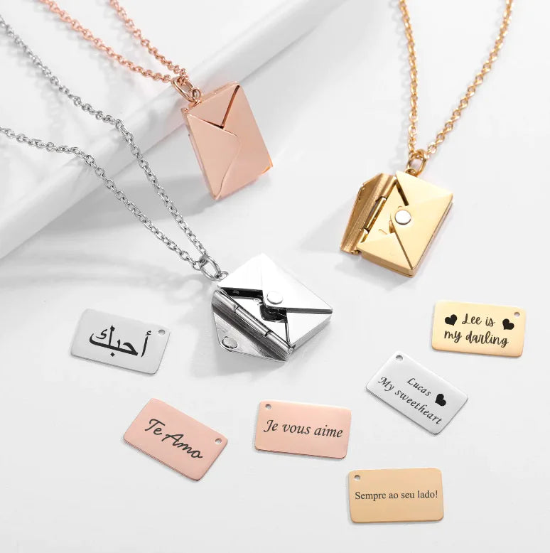 Envelope Memory Necklace - Keep Your Beloved Memories Close