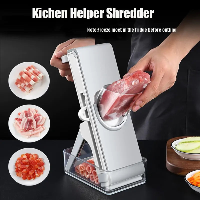 Multifunctional Vegetable Chopper with 4 Blades - Effortless Slicing and Chopping