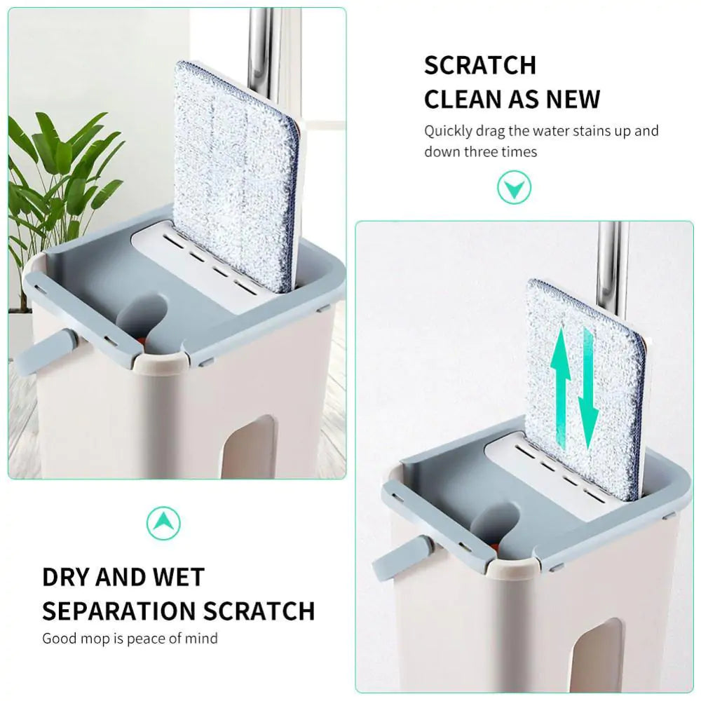 Microfiber Automatic Cleaning Mop - Self-cleaning Technology & Wet/Dry Cleaning