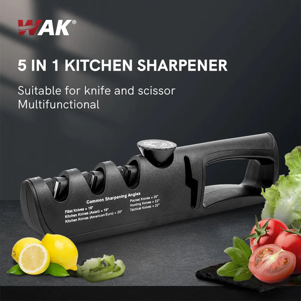 5-in-1 Professional Knife Sharpener with Ergonomic Handle