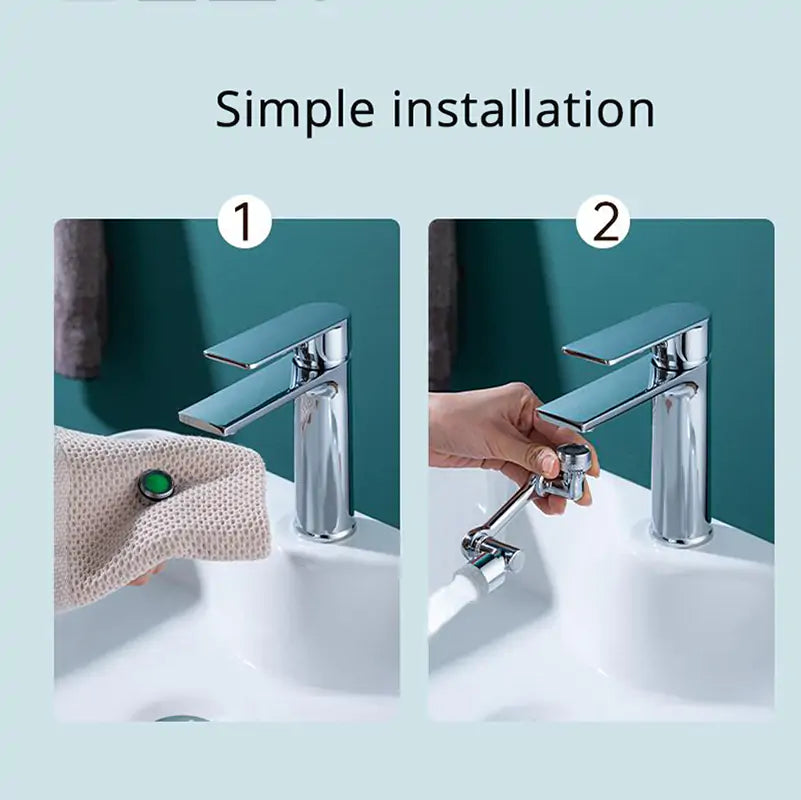 Universal Faucet Extender - 1080° Rotation, Dual Mode Water Options, Easy Installation