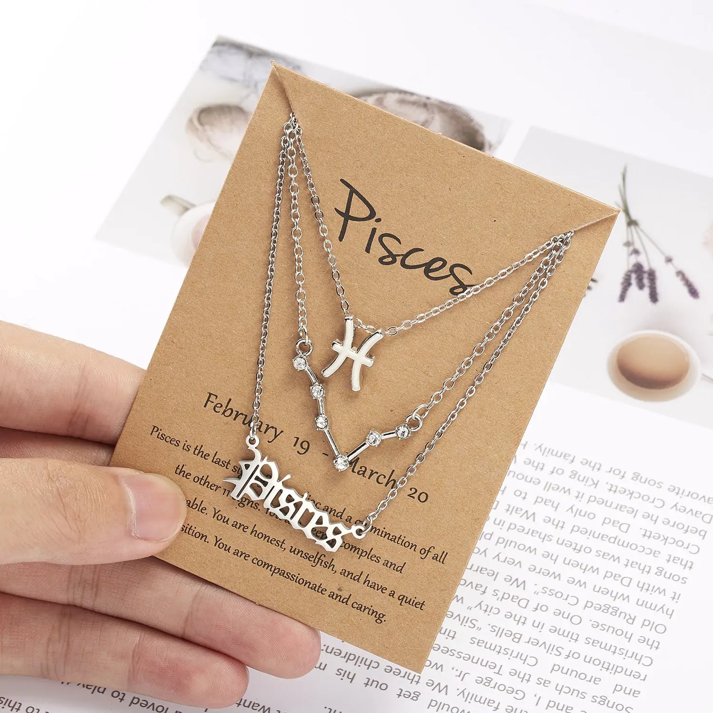 Zodiac Sign Necklace Collection with 12 Unique Designs