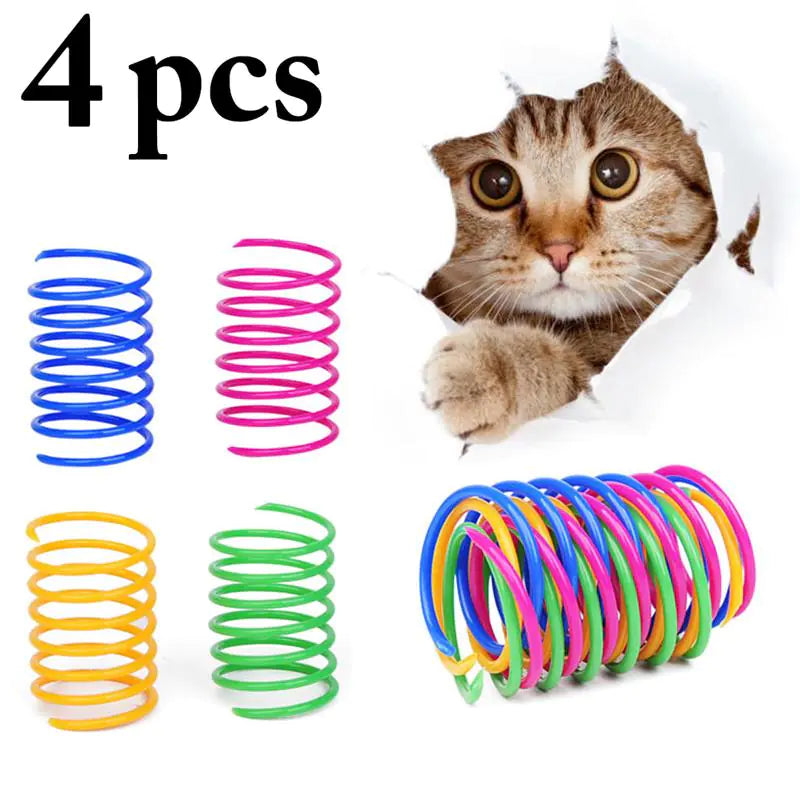 Cat Colorful Spring Toys (4-Piece Set)