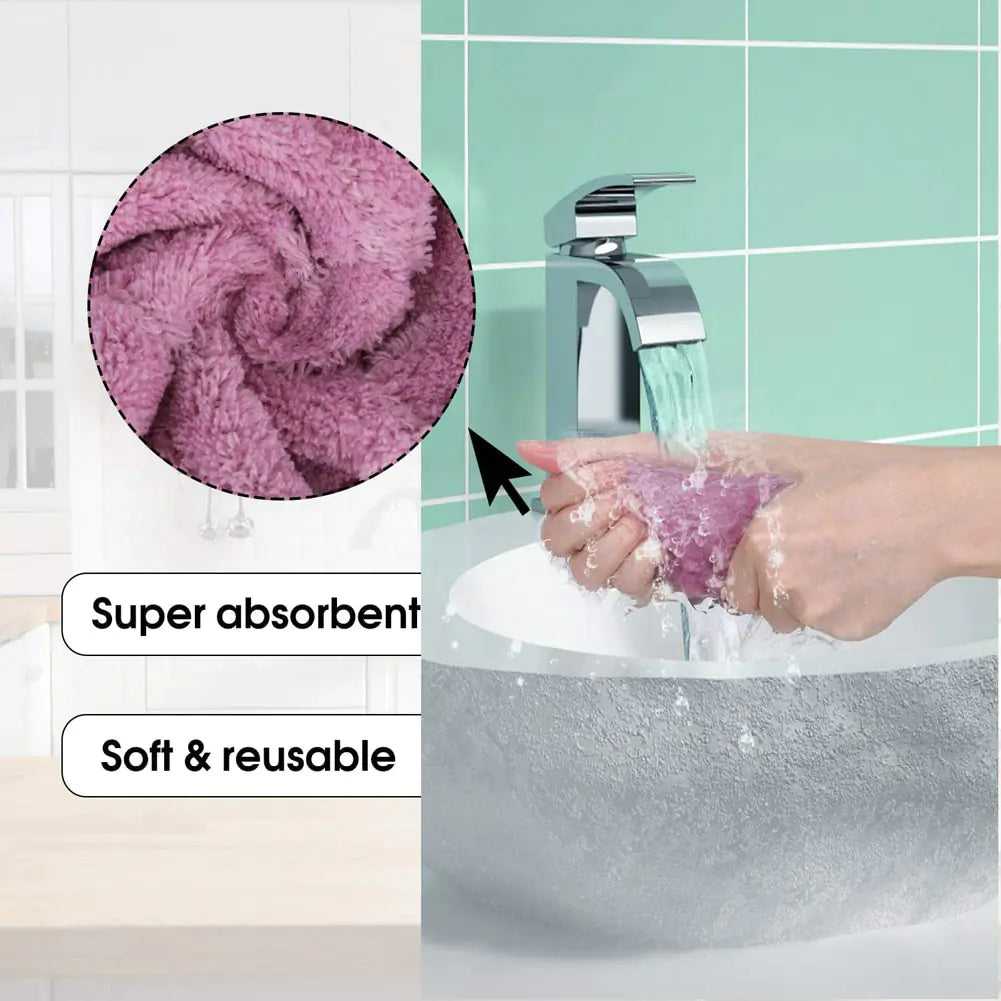 Super Absorbent Microfiber Towel Set (10-Pack) - Exceptional Absorbency & Quick-Drying