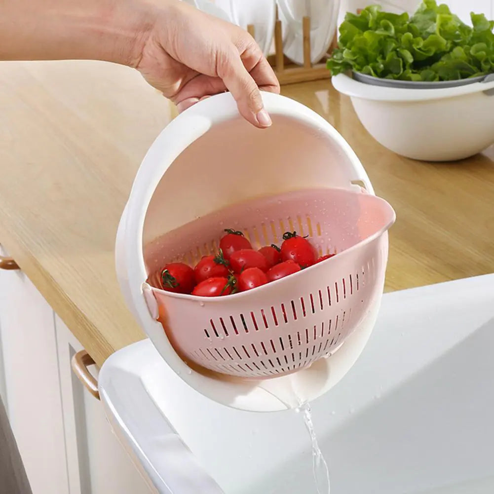 Drain Basket - Detachable Dual Layer Strainer for Fruits and Vegetables