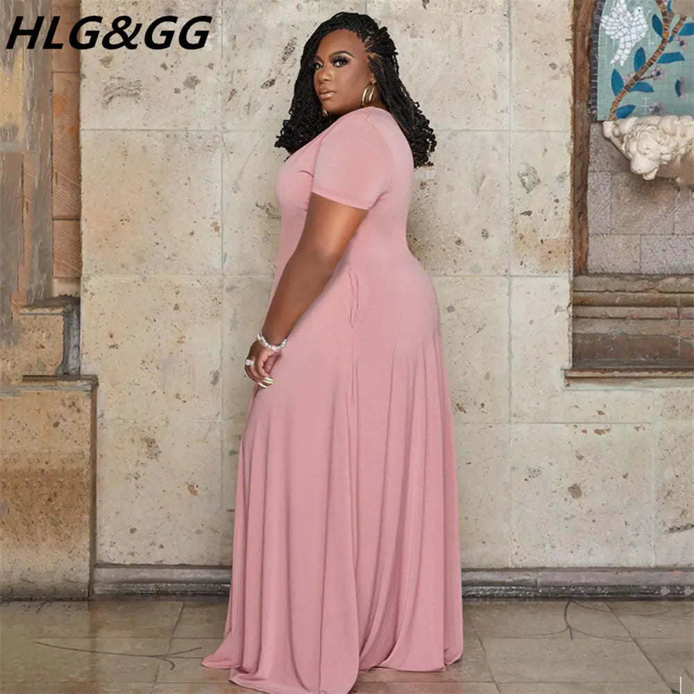 Plus Size A-Line Long Dress