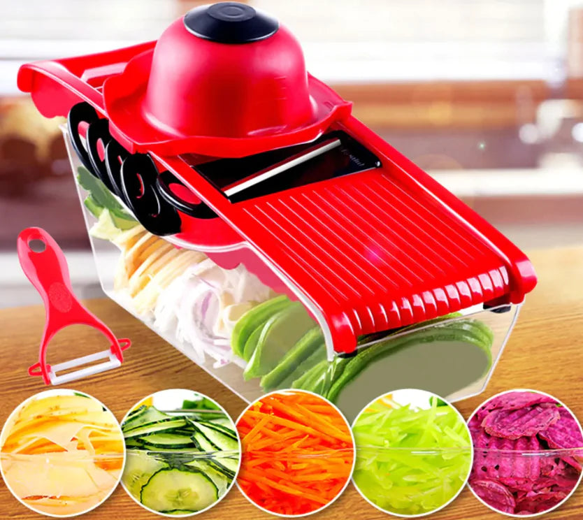 Multifunction 6-Blade Kitchen Slicer: Effortless Slicing & Chopping